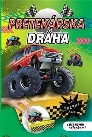 Pre chlapcov Pretekárska dráha s úžasnými nálepkami + 2 hračky autíčka