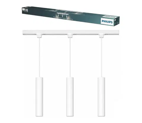 Svietidlá Philips - Závesný luster na lane v lištovom systéme EASYLINK 3xGU10/7W/230V 1 m biely 8721103091260