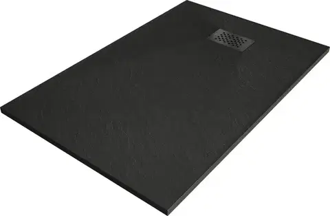 Vane MEXEN/S - Hugo sprchová vanička SMC 100x80, čierna, krytka čierna 42708010-B