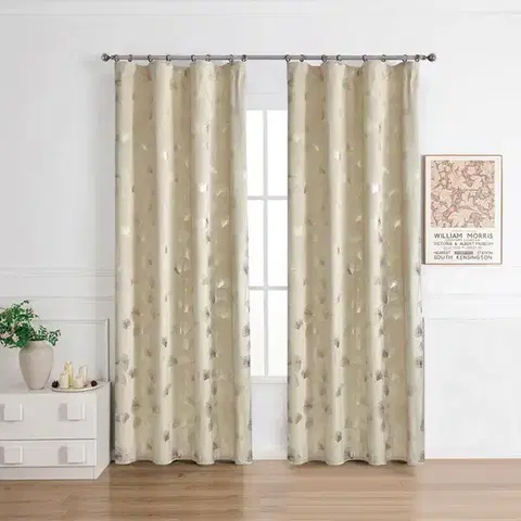 Závesy do spálne Záves na páske GINKO RQ-015/210GSM 140x250 béžový