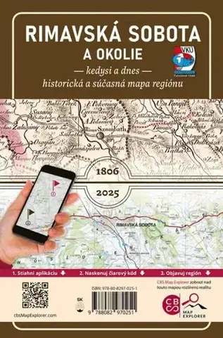 Slovensko a Česká republika Porovnávacia mapa Rimavská Sobota a okolie - kedysi a dnes