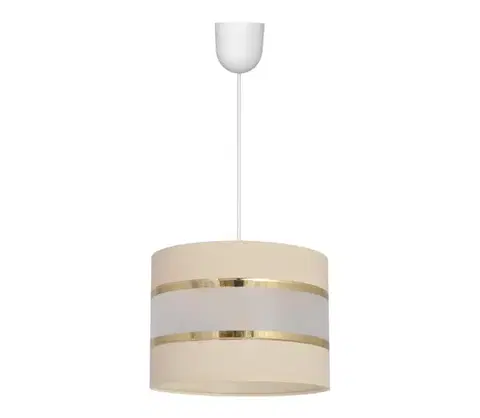 Svietidlá  Luster na lanku HELEN 1xE27/15W/230V krémová W-0801/1 EC+GO+MAT