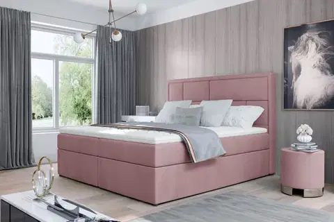 Manželské postele MOREN 16 boxpringová posteľ 160x200, Mat Velvet 63