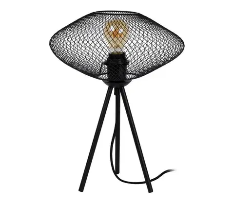 Lampy Lucide 21523/01/30 - Stolná lampa MESH 1xE27/40W/230V čierna 21523/01/30
