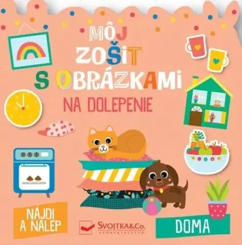 Nalepovačky, vystrihovačky, skladačky Doma - môj zošit s obrázkami na dolepenie - Carotte et Campagne