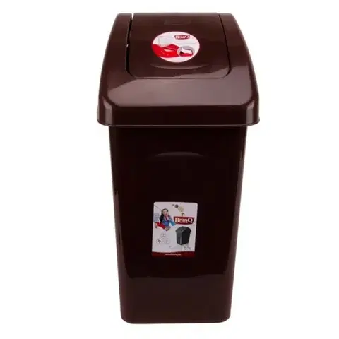 Odpadkové koše Kinekus Kôš na odpad preklápací, 25L, plastový, SWING, hnedý