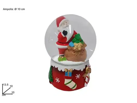 Vianočné dekorácie MAKRO - Snežítko Santa 10cm