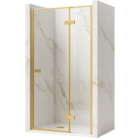 Sprchovacie kúty REA/S - Sprchové dvere Atlas 120 Brush Gold vpravo KPL-K4677
