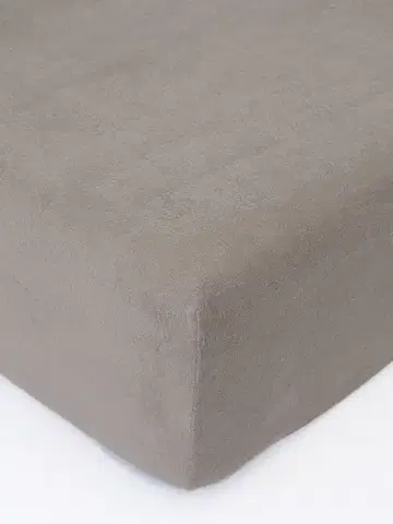 Plachty MKLozkoviny.sk Froté plachta 200 × 200 cm - sivohnedá