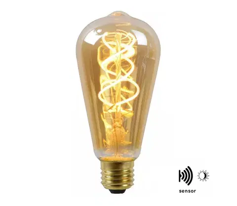 LED osvetlenie LED Žiarovka so senzorom súmraku FILAMENT E27/4W/230V 2200K - Lucide 49034/04/62 49034/04/62