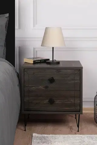 Nočné stolíky Nočný stolík Luna - Dark Brown