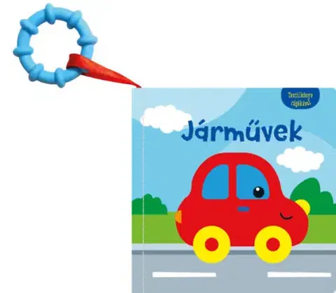 Leporelá, krabičky, puzzle knihy Textilkönyv rágókával - Járművek