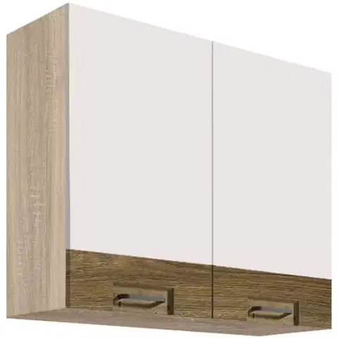 Kuchynské skrinky visiace Skrinka do kuchyne Favorit 43g Sonoma/White+Ribbeck