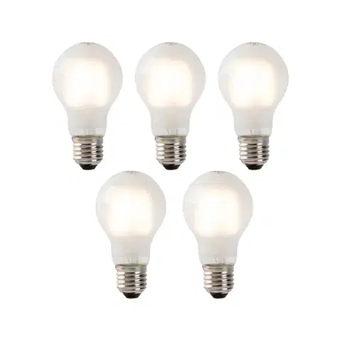 LED osvetlenie Sada 5 LED žiaroviek E27 s vláknom mliečne sklo A60 2W 180lm 2700K