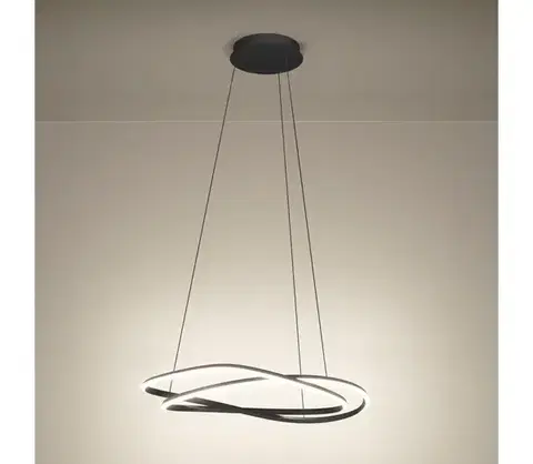 Svietidlá Eglo 390515 - LED stmievateľný luster na lanku GUNTIN LED/60W/230V sivá + diaľkové ovládanie 390515