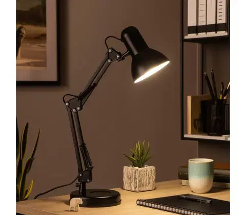 Lampy BRILAGI - Stolná lampa ROMERO 1xE27/60W/230V čierna 44212