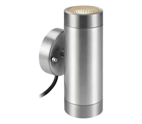 Svietidlá Markslöjd 108170 - Vonkajšie LED nástenné svietidlo GARDEN24 2xLED/3W/24V IP44 s matným chrómom 108170