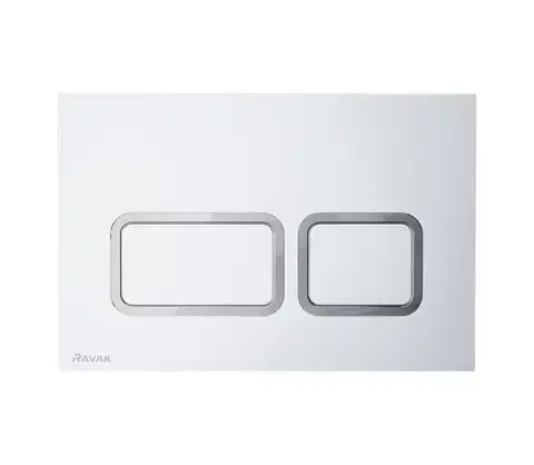 Svietidlá Ravak X01739 - Splachovacie tlačidlo TWIN 24,7x16,5 cm biela X01739