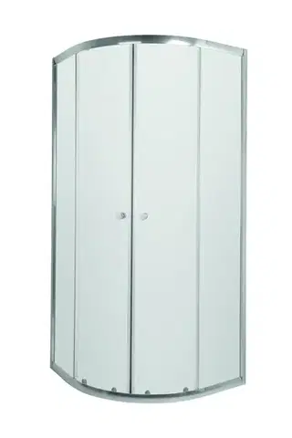 Sprchovacie kúty INVENA - Sprchovací kút štvrťkruh VITORIA, profil: chróm, sklo číre 80x80cm AK-49-185-O