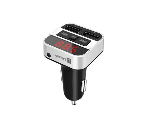Predlžovacie káble CONNECT IT CCC-8800-SL - FM vysielač do auta s handsfree, čierno-strieborný CCC-8800-SL