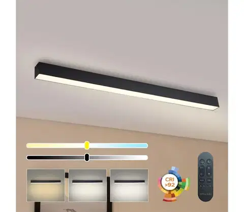 Svietidlá BRILAGI - LED stmievateľné stropné svietidlo SLEEKLINE LED/40W/230V Wi-Fi Tuya čierne + diaľkový ovládač BRI468