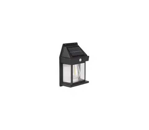 LED osvetlenie  LED Vonkajšie solárne nástenné svietidlo so senzorom LED/1W/3,7V 1200 mAh IP65 SOLAR WALL CASE BULB