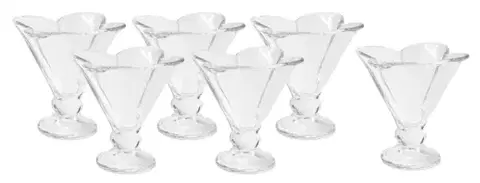 Poháre MAKRO - Pohár na zmrzlinu sklenený 6ks, 12,3x11,5cm