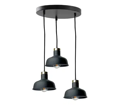 Svietidlá Keter Lighting Luster na lanku HEBE 3xE27/60W/230V čierna 2591