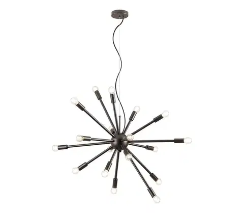 Svietidlá Redo 01-2936 - Luster na lanku STELLAR 18xE14/25W/230V čierna 01-2936