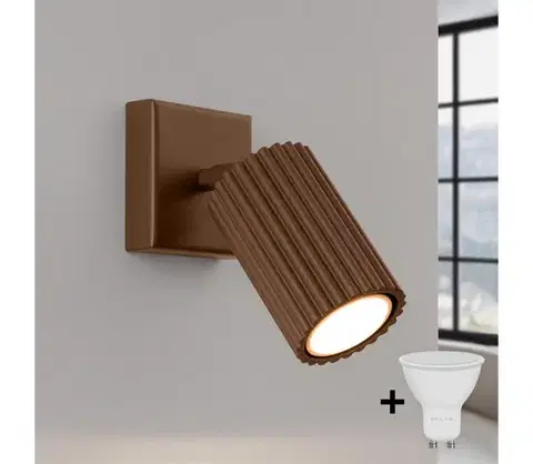 Svietidlá BRILAGI - LED nástenné bodové svietidlo CRESTO 1xGU10/10W/230V hnedé BR.1958