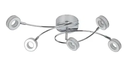 Stropná svetla LED stropné svietidlo 5x5W VINOLA CHROME 3000K