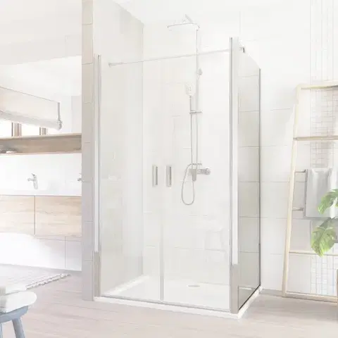Sprchovacie kúty Mereo Lima pevný diel k lietacím a zalamovacím dverám, 80x190 cm, sklo číre CK10513K