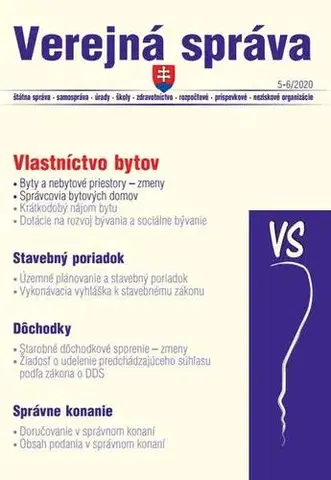 Dane, účtovníctvo VS 5-6/2020 sk – Stavebné konanie a vlastníctvo bytov, Stavebné povolenie - postup - Kolektív autorov
