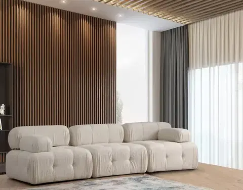 Pohovky a gauče Trojmiestna pohovka Doblo 3 Seater ( L1-O1-1R) - Cream Bouclette