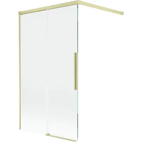 Sprchové dvere MEXEN/S - Rox vaňová zástena 2-krídlová posuvná 100 x 150, transparent, zlatá kartáčovaná 8C9-100-003-55-00