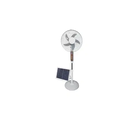 Ventilátory Eurolamp Solárny stojací látor 15W/4V/230V pr. 45 cm biela 300-20017