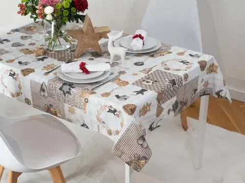 Obrusy MKLozkoviny.sk Vianočný obrus 140 × 180 cm – Xmas