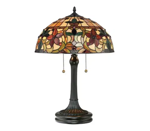 Lampy Elstead Quoizel QZ-KAMI-TL - Stolná lampa Tiffany KAMI 2xE27/60W/230V QZ-KAMI-TL