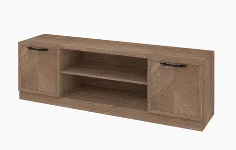 TV stolíky Stolík pod TV ZYCO 25 z masívu, dub rustical