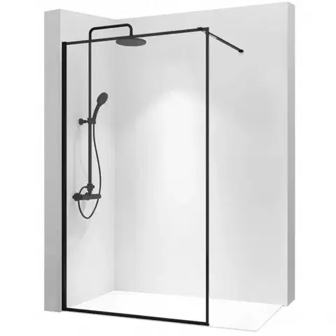 Sprchy WALK-IN Sprchová stena Walk-in Bler Rea K7634 100x195 black