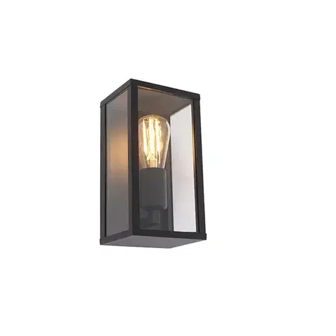 Vonkajšie nástenné svietidlá Priemyselná nástenná lampa čierna 26 cm IP44 - Charlois