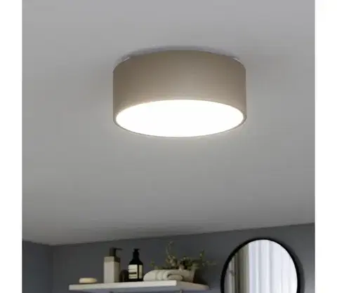 Svietidlá BRILAGI - Kúpeľňové stropné svietidlo POOL 2xE27/15W/230V priemer 30 cm IP54 béžová FG-R300-E27-BEI