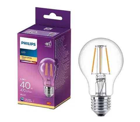 LED osvetlenie LED Žiarovka VINTAGE Philips A60 E27/4,3W/230V 2700K 8718699665265