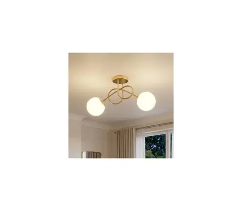 Svietidlá BRILAGI - Prisadený luster MILO 2xE27/60W/230V zlatý 62-016B