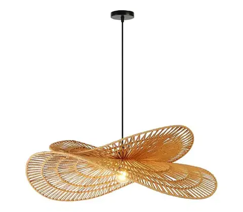 Svietidlá  08266L - Luster na lanku MARIPOSA 1xE27/40W/230V pr. 80 cm juta 08266L