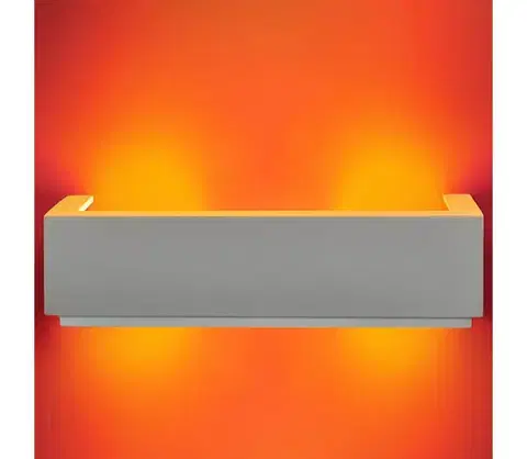 Svietidlá  Nástenné svietidlo BRICK 2xE14/12W/230V sadra/biela MW-8203