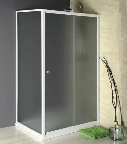Sprchové dvere AQUALINE - AMADEO obdĺžniková sprchová zástena 1100x900 L/P varianta, sklo Brick BTS110BTP90