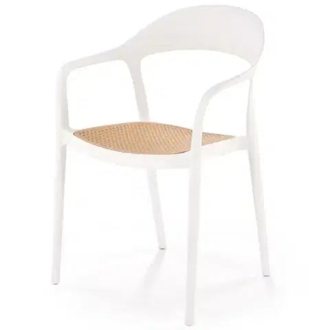Kuchynské stoličky Stolička K530 biela/prírodné