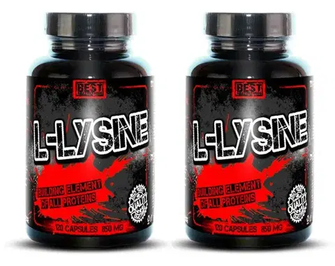 Lyzín 1+1 Zadarmo: L-Lysine od Best Nutrition 250 kaps. + 250 kaps.