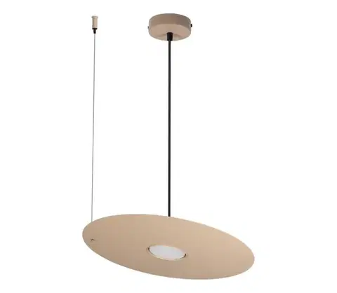 Svietidlá  Závesný luster na lanku PIATTO 1xGX53/15W/230V pr. 35 cm béžový MLP2910